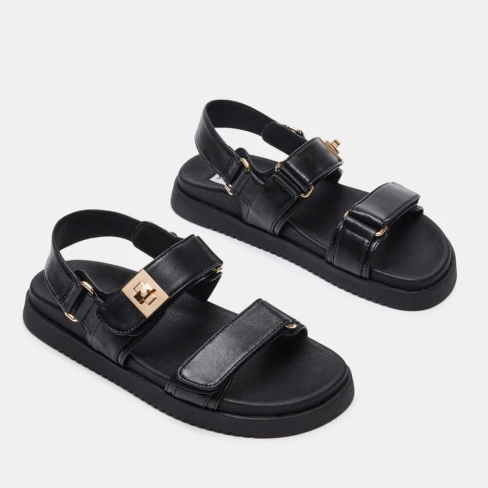 Steve Madden Mona Black Leather